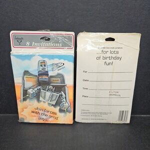 Ambassador GoBots Birthday Invitations 15ct 1985 Tonka Leader-1 Spay-C Vintage